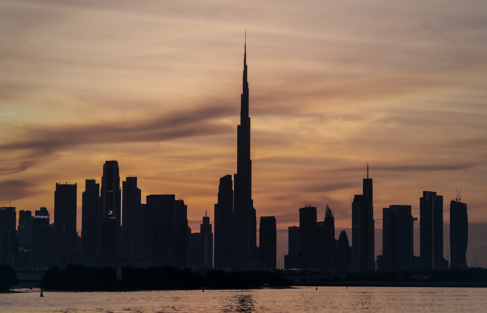 Dubai skyline at dusk