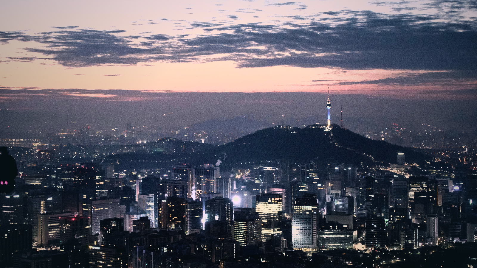 Seoul skyline at twilight